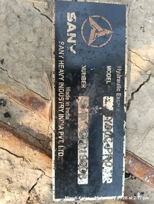 ACCIDENTAL DAMAGED HYDRAULIC CRAWLER EXCAVATOR SANY SY80C-9 SERIAL NO. - SY008CF0199D8 YOM - 2025